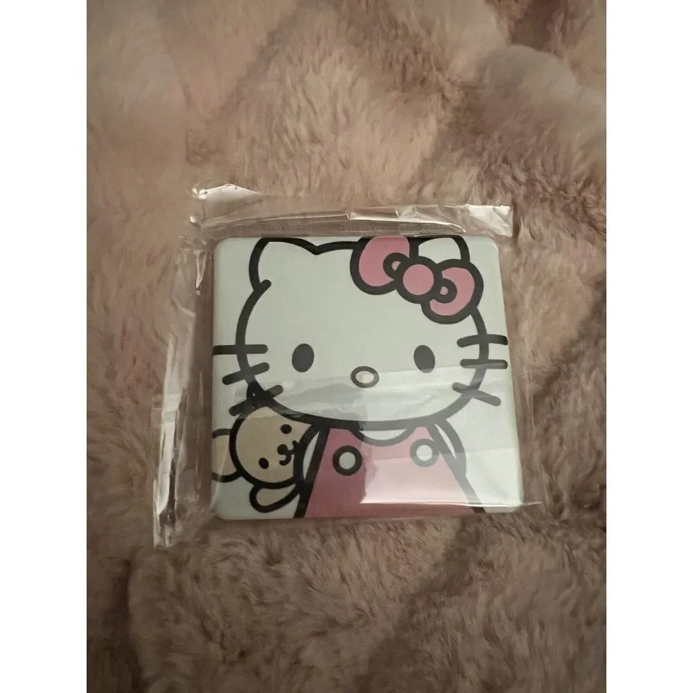 Hello Kitty‎ Cute Mini Travel Compact Mirror, Classical Anime PU Leather New